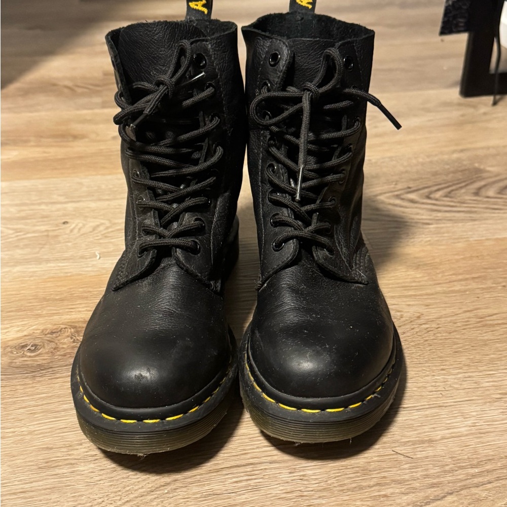 Doc Marten Black Leather Lace-Up Boots
